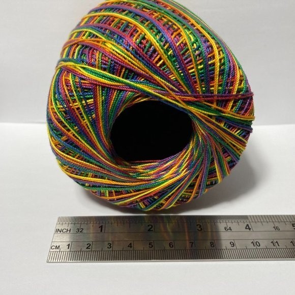 4 Aunt Lydia's Crochet Thread Mexicana Rainbow - Picture 6 of 7